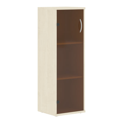 MEDIUM HEIGHT CABINET WITH GLASS SWING DOOR, MADE IN E1 LAMINATE CHIPBOARD by Treejar | Souqify