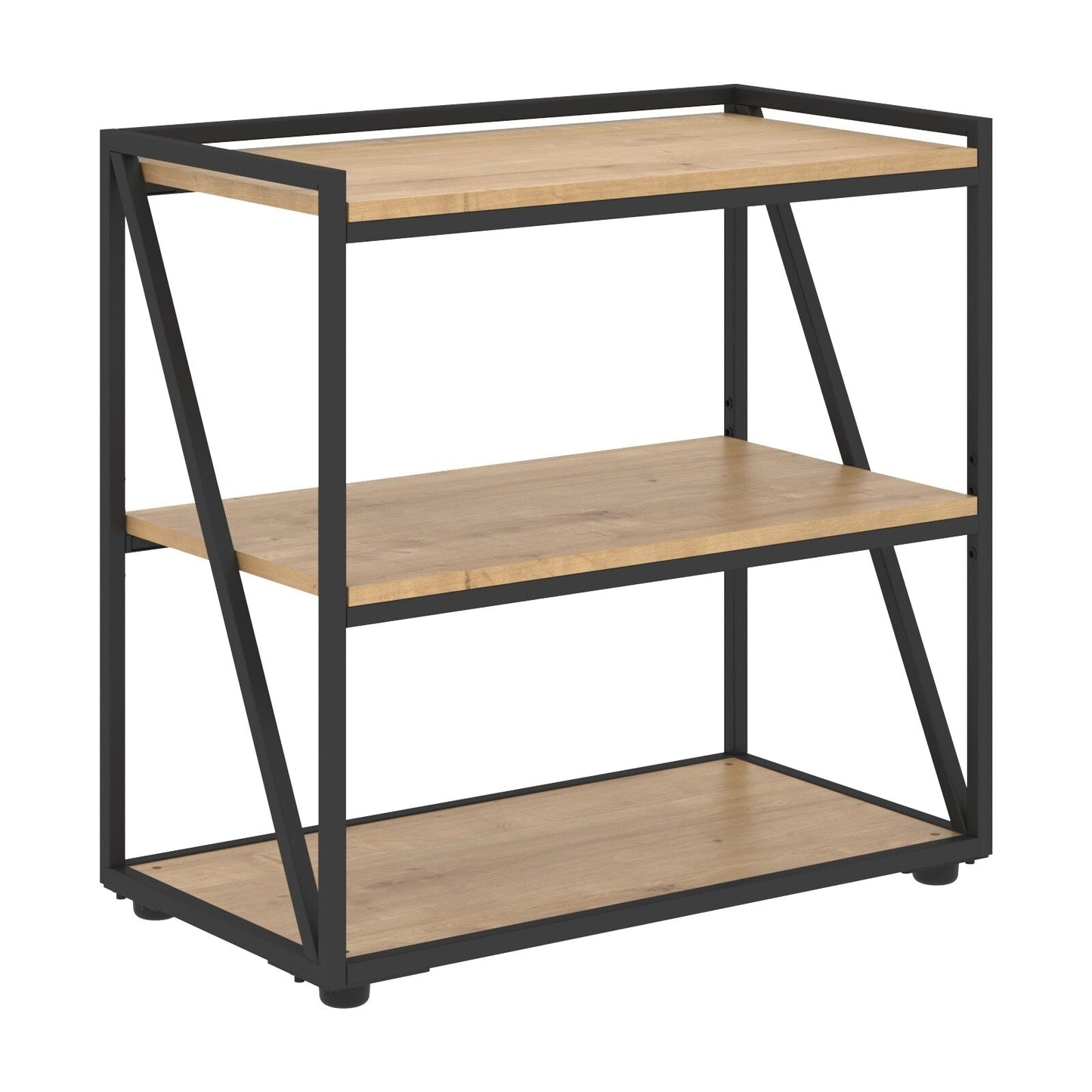 MEDIUM HEIGHT WOODEN OPEN SHELVES WITH METAL FRAMES, MADE IN E1 LAMINATE CHIPBOARD by Treejar | Souqify