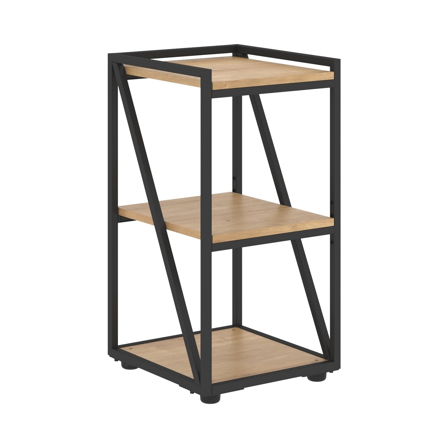 MEDIUM HEIGHT WOODEN OPEN SHELVES WITH METAL FRAMES, MADE IN E1 LAMINATE CHIPBOARD by Treejar | Souqify