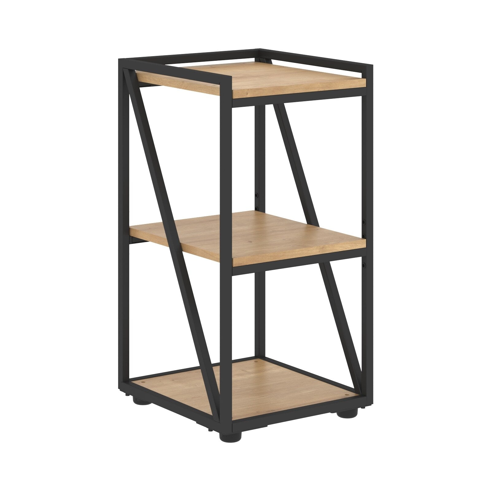 MEDIUM HEIGHT WOODEN OPEN SHELVES WITH METAL FRAMES, MADE IN E1 LAMINATE CHIPBOARD by Treejar | Souqify