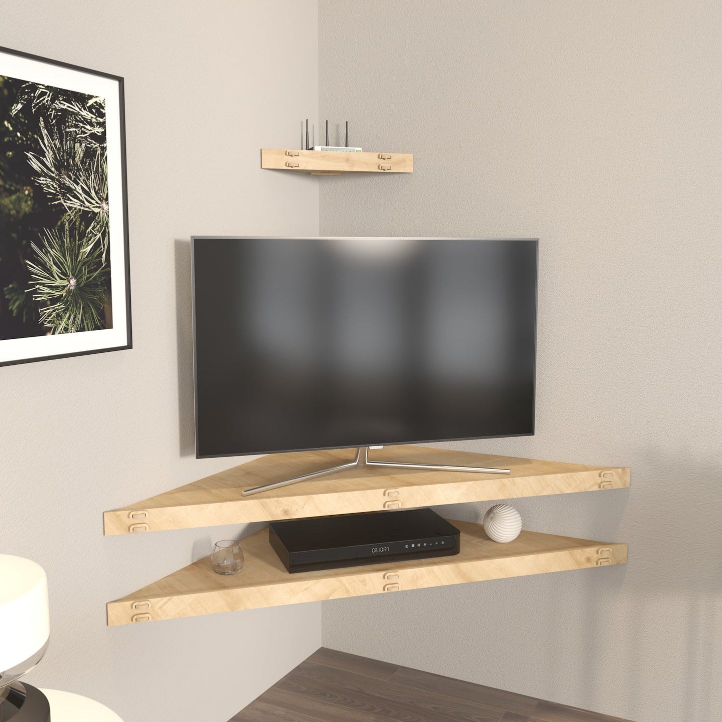 Mensi Corner TV Unit 8 MM by DECOROTIKA | Souqify