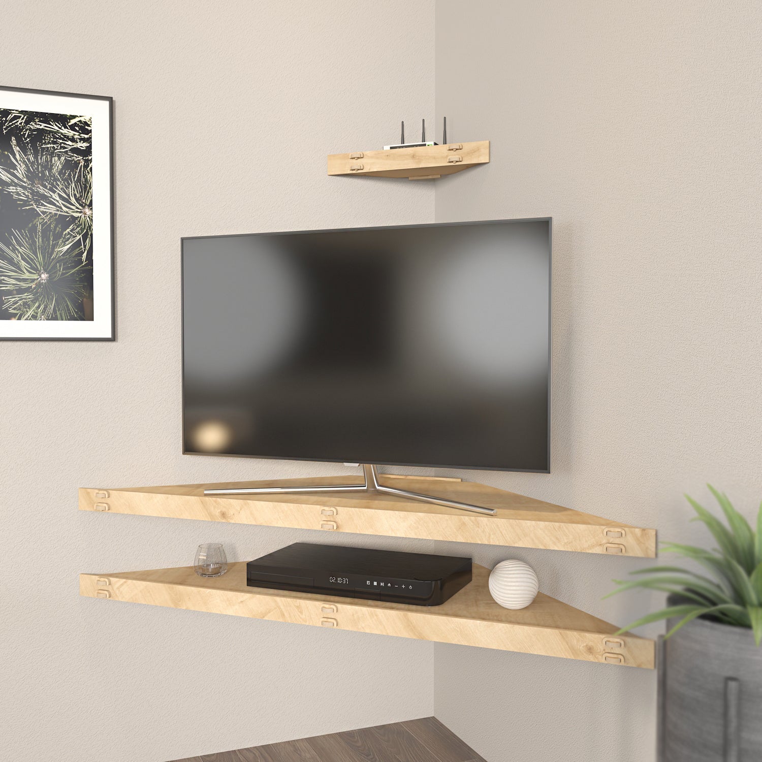 Mensi Corner TV Unit 8 MM by DECOROTIKA | Souqify