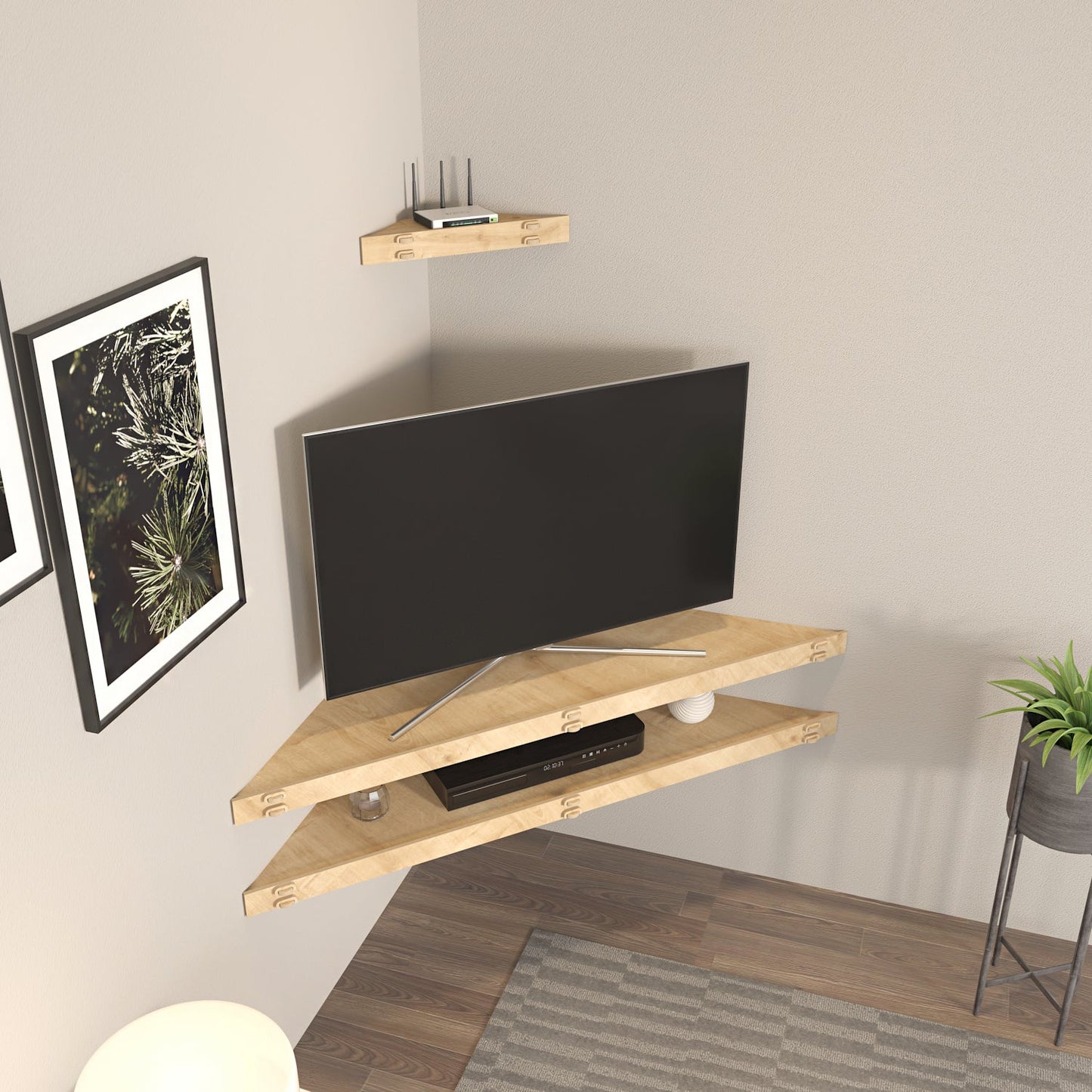 Mensi Corner TV Unit 8 MM by DECOROTIKA | Souqify