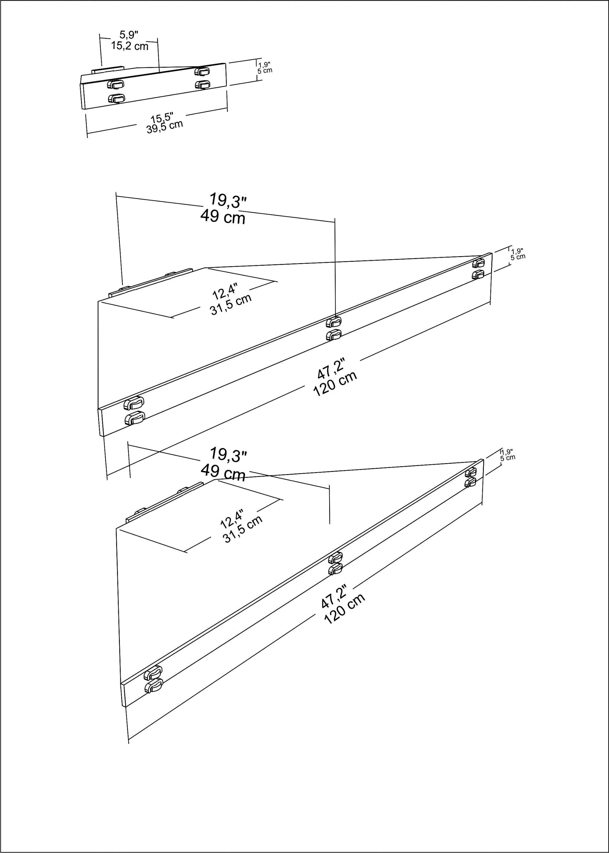 Mensi Corner TV Unit 8 MM by DECOROTIKA | Souqify