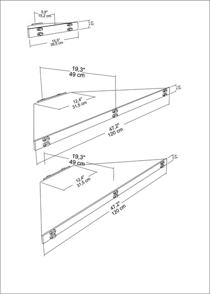 Mensi Corner TV Unit 8 MM by DECOROTIKA | Souqify