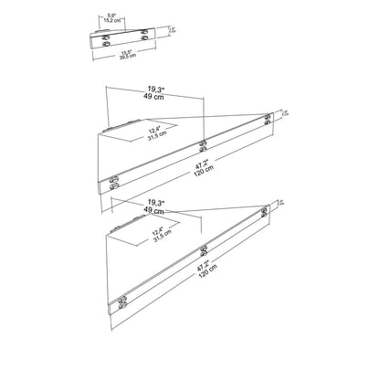 Mensi Corner TV Unit 8 MM by DECOROTIKA | Souqify