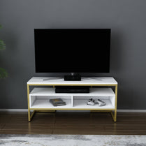 Merrion TV Unit - Gold-White by DECOROTIKA | Souqify