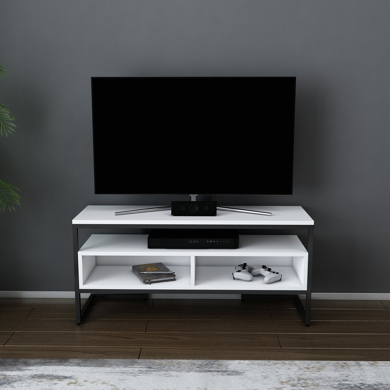 Merrion TV Unit - Siyah-White by DECOROTIKA | Souqify
