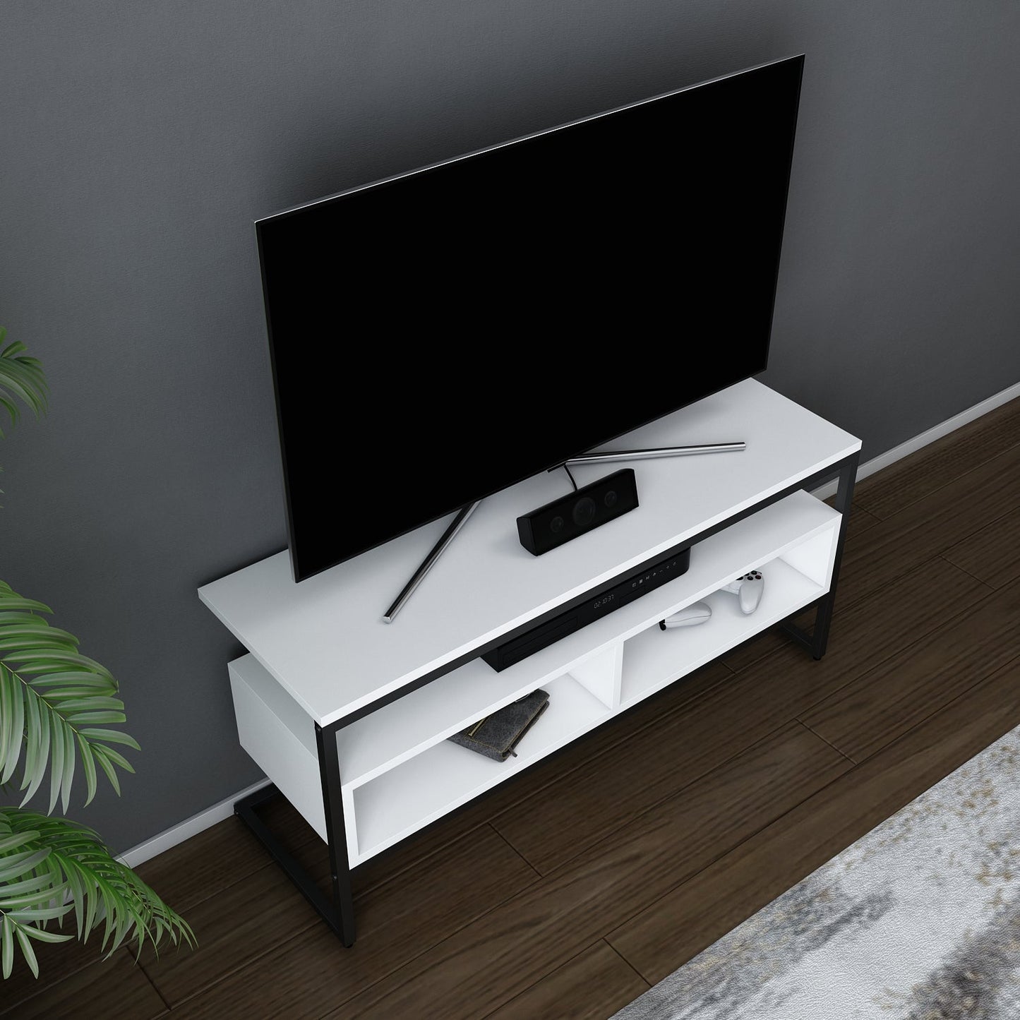 Merrion TV Unit - Siyah-White by DECOROTIKA | Souqify
