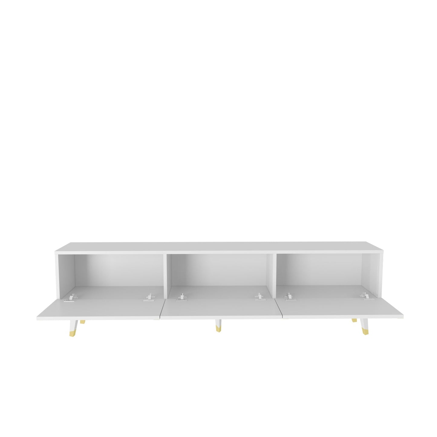Milagro TV Unit Gloss White Gold by DECOROTIKA | Souqify