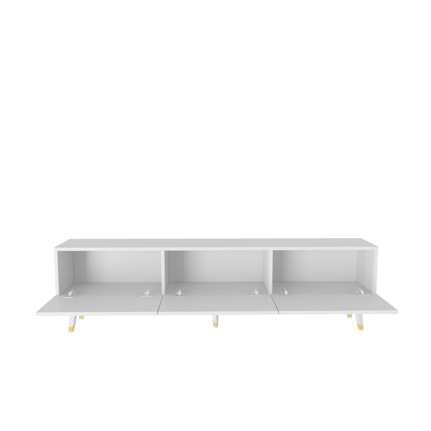 Milagro TV Unit Gloss White Gold by DECOROTIKA | Souqify