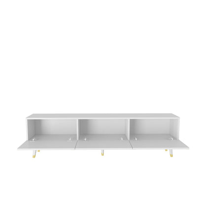 Milagro TV Unit Gloss White Gold by DECOROTIKA | Souqify