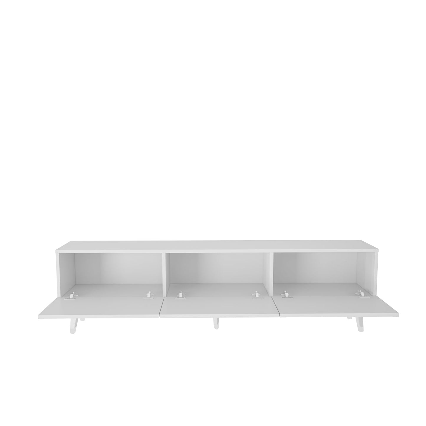 Milagro TV Unit Gloss White Silver by DECOROTIKA | Souqify