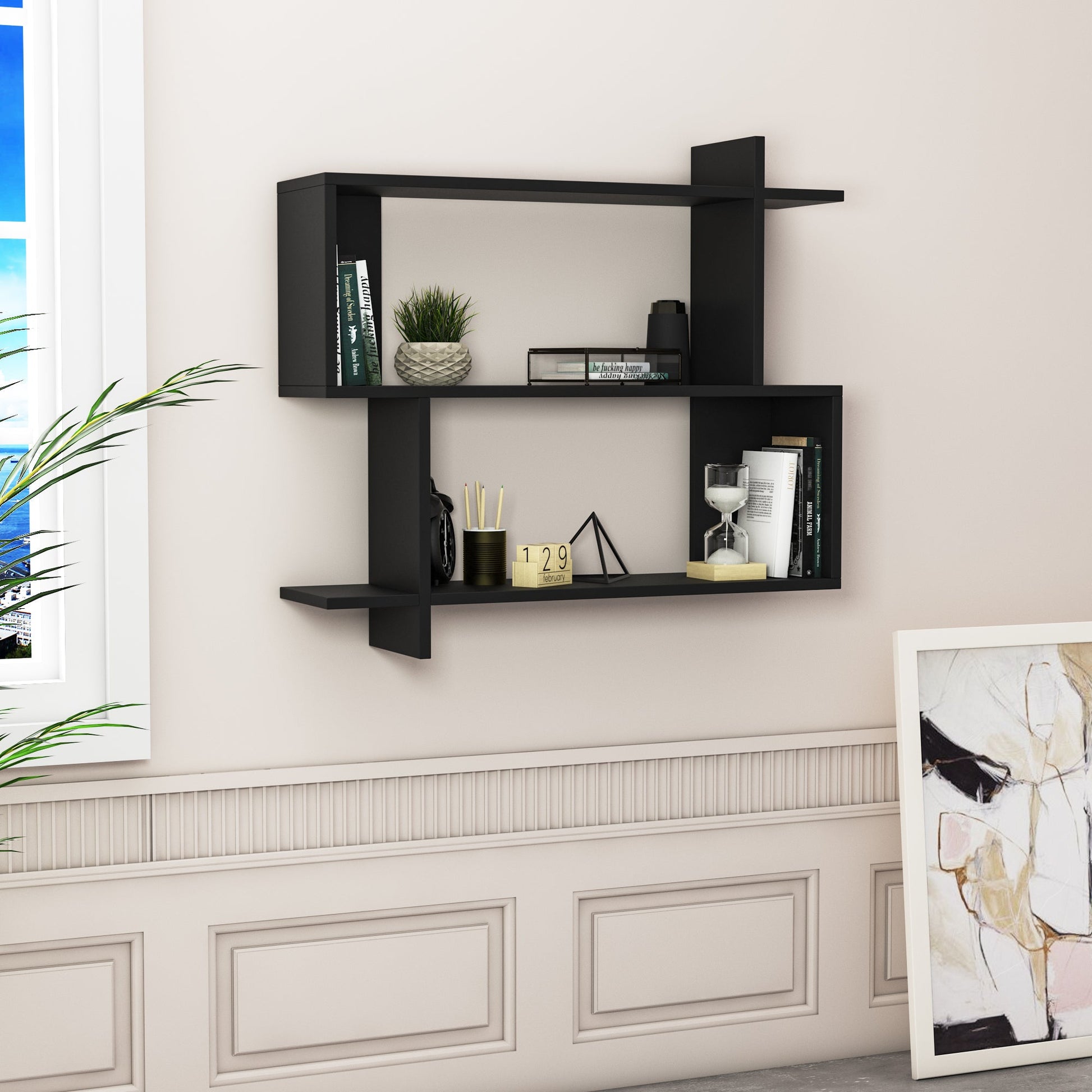 Mina Wall Shelf - Black by DECOROTIKA | Souqify