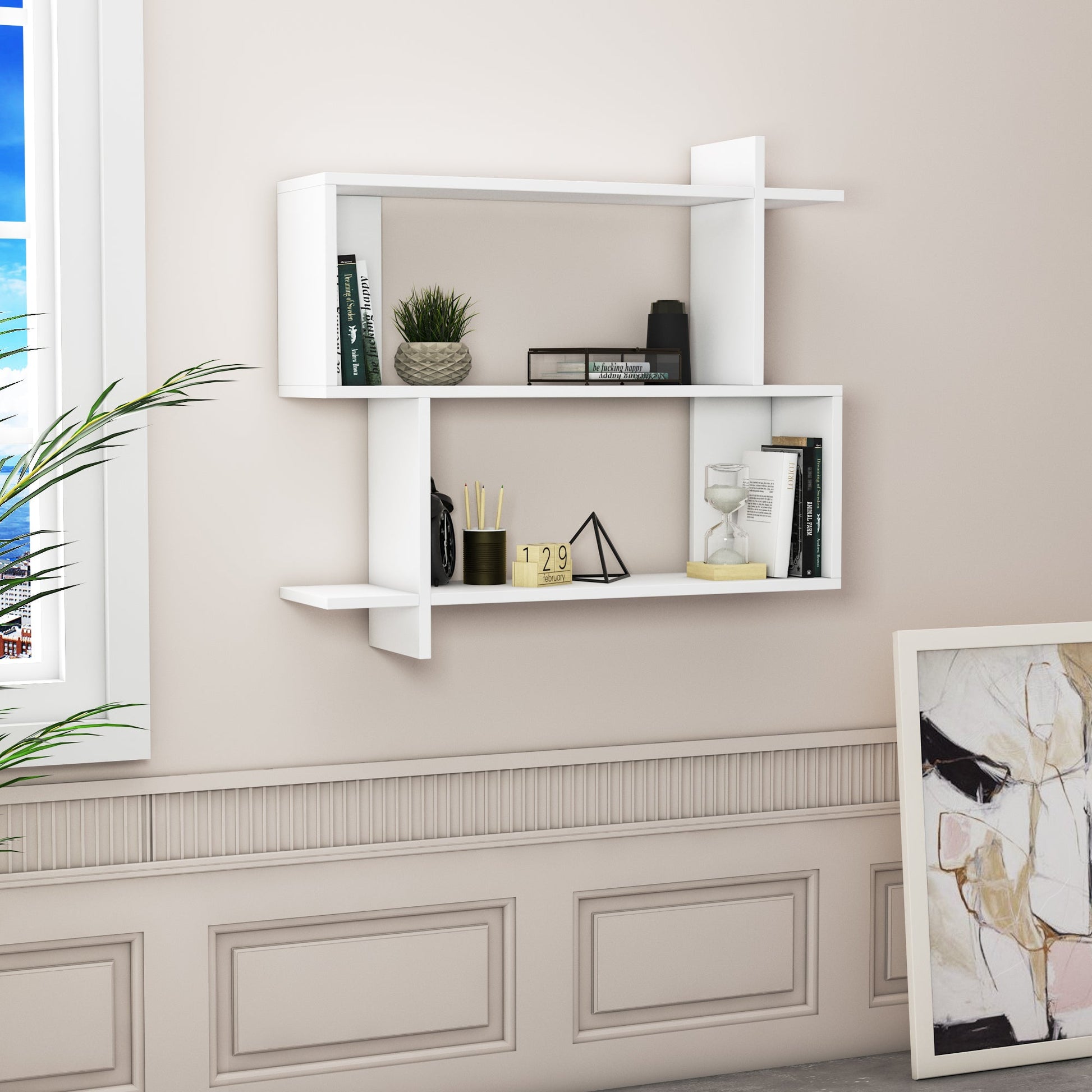 Mina Wall Shelf - White by DECOROTIKA | Souqify