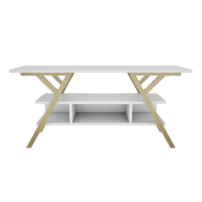 Minerva TV Unit - Gold-White by DECOROTIKA | Souqify