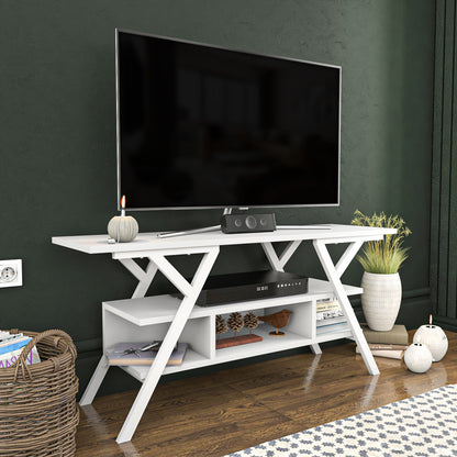 Minerva TV Unit - White-White by DECOROTIKA | Souqify