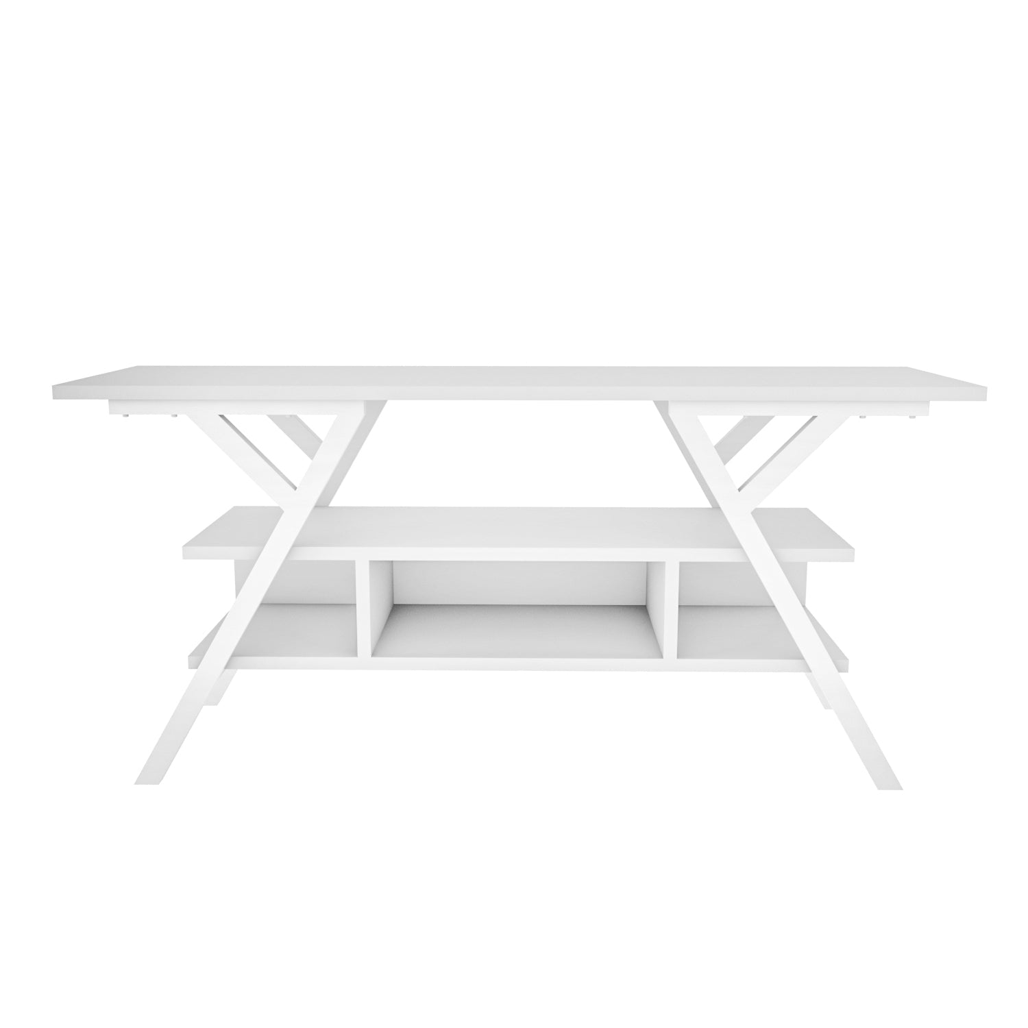 Minerva TV Unit - White-White by DECOROTIKA | Souqify