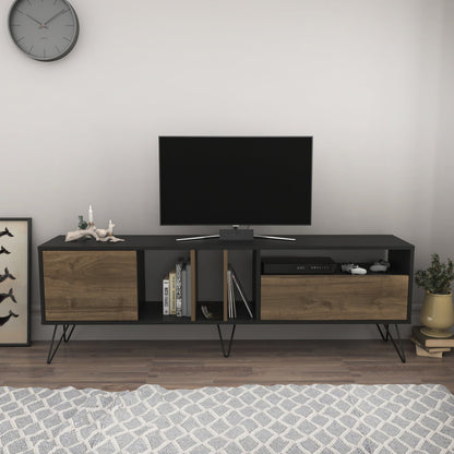 Mistico 71'' TV Unit - Black & Walnut by DECOROTIKA | Souqify