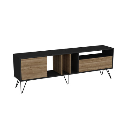 Mistico 71'' TV Unit - Black & Walnut by DECOROTIKA | Souqify