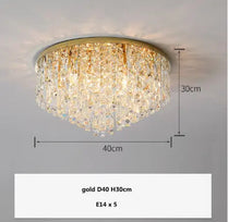 Modern Bedroom Crystals E14 Ceiling Lamp Lustre Lamp Steel Led Ceiling Lights Art Deco Led Chandelier Lighting Fixtures Lamp by Zhongsan | Souqify