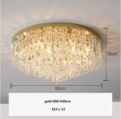 Modern Bedroom Crystals E14 Ceiling Lamp Lustre Lamp Steel Led Ceiling Lights Art Deco Led Chandelier Lighting Fixtures Lamp by Zhongsan | Souqify