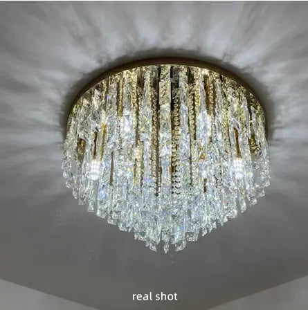 Modern Bedroom Crystals E14 Ceiling Lamp Lustre Lamp Steel Led Ceiling Lights Art Deco Led Chandelier Lighting Fixtures Lamp by Zhongsan | Souqify