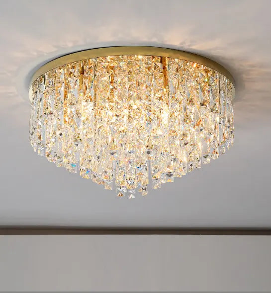 Modern Bedroom Crystals E14 Ceiling Lamp Lustre Lamp Steel Led Ceiling Lights Art Deco Led Chandelier Lighting Fixtures Lamp by Zhongsan | Souqify