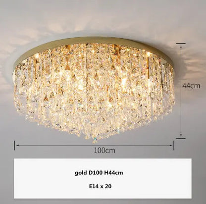 Modern Bedroom Crystals E14 Ceiling Lamp Lustre Lamp Steel Led Ceiling Lights Art Deco Led Chandelier Lighting Fixtures Lamp by Zhongsan | Souqify