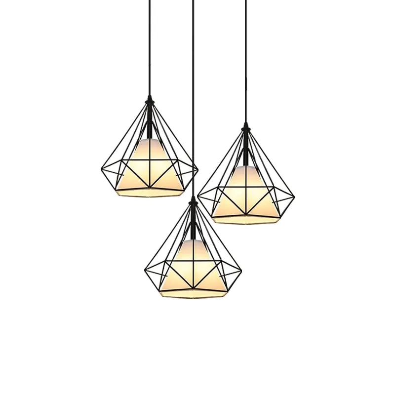 Modern chandelier interior lighting Nordic simple chandelier retro dining table kitchen island hanging lamp dining room lamp E27 by Zhongsan | Souqify