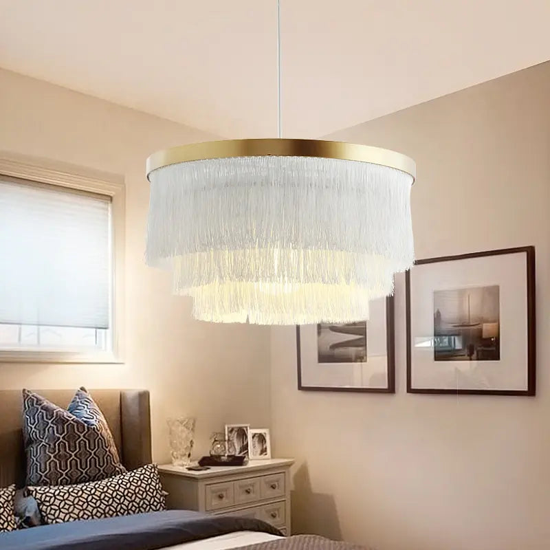 Modern Chandelier Lighting Dining room Bar Kitchen fringe lamp suspension Decoration Pendant Light Creative led pendant lights by Zhongsan | Souqify