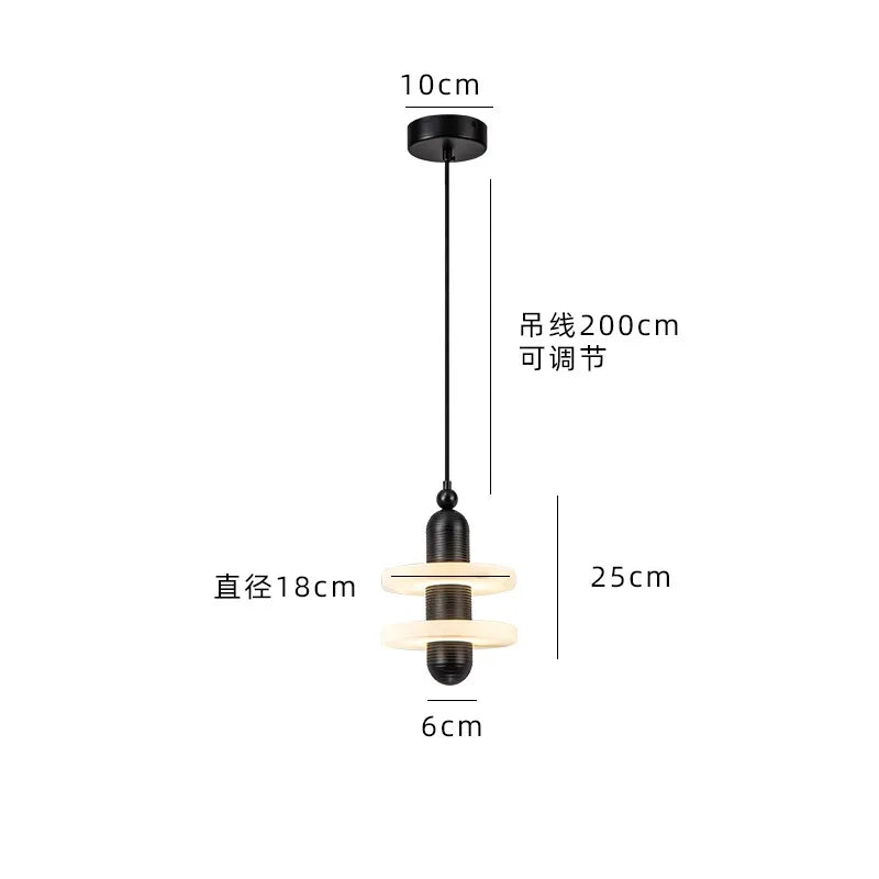 Modern chandelier Natural Marble LED Pendant Lights Aluminum Drop For Dinging Room Hotel Bedside Hanging Lamp Cord Adjustable by Zhongsan | Souqify