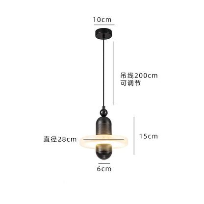 Modern chandelier Natural Marble LED Pendant Lights Aluminum Drop For Dinging Room Hotel Bedside Hanging Lamp Cord Adjustable by Zhongsan | Souqify
