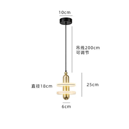 Modern chandelier Natural Marble LED Pendant Lights Aluminum Drop For Dinging Room Hotel Bedside Hanging Lamp Cord Adjustable by Zhongsan | Souqify