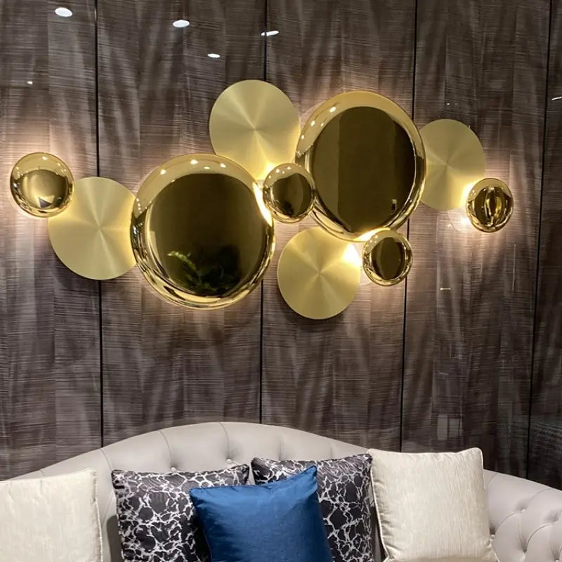 Modern Creative Wall Lamp Living Room Bedroom Luxury Golden Background Wall Combination Decorative Ins Trendy Wall Lamps Fixture by Zhongsan | Souqify