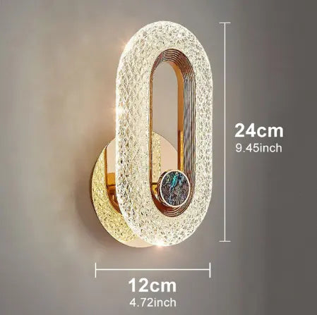 Modern Crystal Wall Lights Indoor Lighting Round/oval LED Wall Lamp Home Decor for Kitchen Bedroom Living Room Creative Sconce by Zhongsan | Souqify
