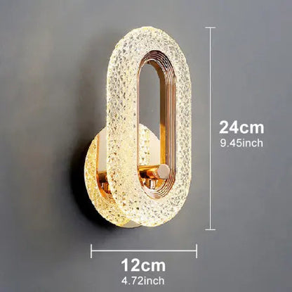Modern Crystal Wall Lights Indoor Lighting Round/oval LED Wall Lamp Home Decor for Kitchen Bedroom Living Room Creative Sconce by Zhongsan | Souqify