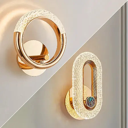 Modern Crystal Wall Lights Indoor Lighting Round/oval LED Wall Lamp Home Decor for Kitchen Bedroom Living Room Creative Sconce by Zhongsan | Souqify