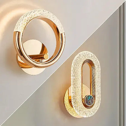 Modern Crystal Wall Lights Indoor Lighting Round/oval LED Wall Lamp Home Decor for Kitchen Bedroom Living Room Creative Sconce by Zhongsan | Souqify