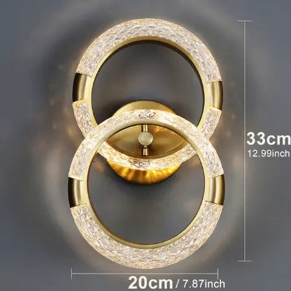 Modern Crystal Wall Lights Indoor Lighting Round/oval LED Wall Lamp Home Decor for Kitchen Bedroom Living Room Creative Sconce by Zhongsan | Souqify