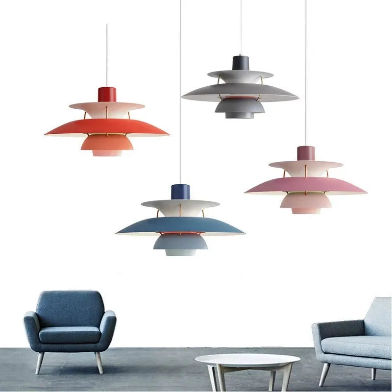 Modern design Pendant Light Colorful Umbrella shape Led Suspend lamp for Living room Parlor Foyer Lustres Lampadario Luminaire by Zhongsan | Souqify