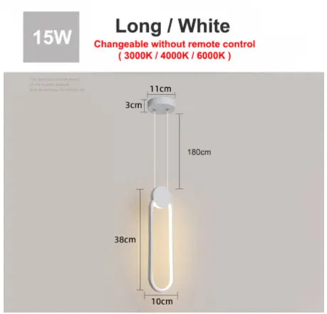 Modern hanging LED Pendant Lamp 12W Aluminum Fixtures Pendant lights for Kitchen Restaurant Bar living room bedroom AC85-265V by Zhongsan | Souqify