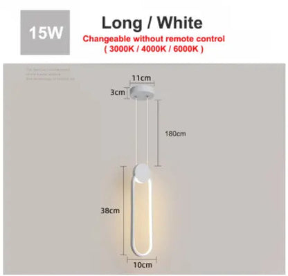 Modern hanging LED Pendant Lamp 12W Aluminum Fixtures Pendant lights for Kitchen Restaurant Bar living room bedroom AC85-265V by Zhongsan | Souqify