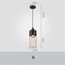 Modern Industrial Vintage LED Pendant Lamp Edison Loft Black Iron Hanging Light Fixtures Retro Droplight Deco Indoor Lighting by Zhongsan | Souqify