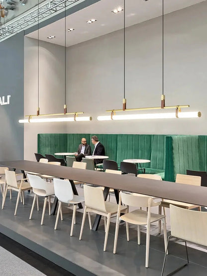 Modern LED Pendant Light Horizontal Long Bar Dining Room Kitchen Suspension Light Office Workbench Ceiling Hanging Lamp by Zhongsan | Souqify