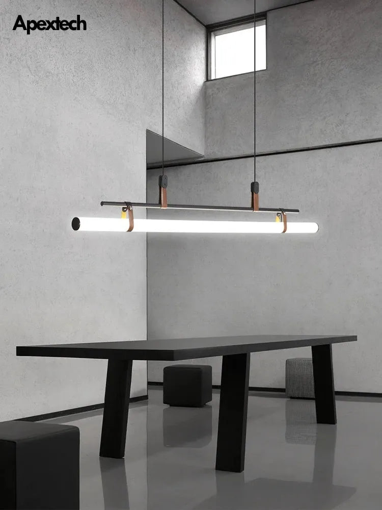 Modern LED Pendant Light Horizontal Long Bar Dining Room Kitchen Suspension Light Office Workbench Ceiling Hanging Lamp by Zhongsan | Souqify