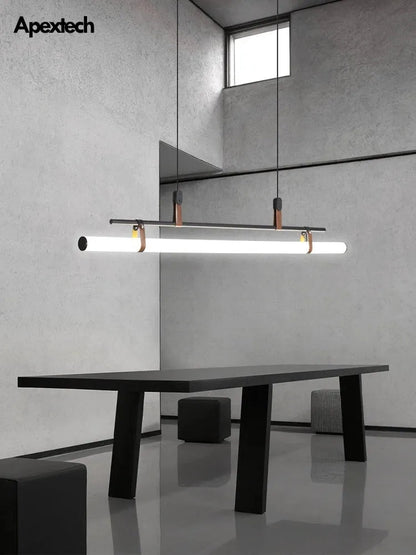 Modern LED Pendant Light Horizontal Long Bar Dining Room Kitchen Suspension Light Office Workbench Ceiling Hanging Lamp by Zhongsan | Souqify