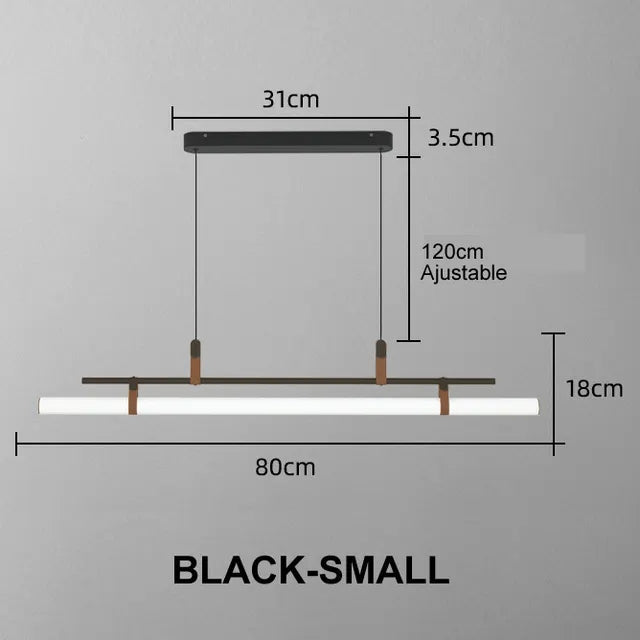 Modern LED Pendant Light Horizontal Long Bar Dining Room Kitchen Suspension Light Office Workbench Ceiling Hanging Lamp by Zhongsan | Souqify