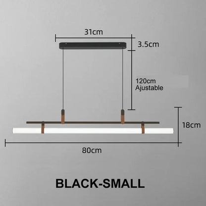 Modern LED Pendant Light Horizontal Long Bar Dining Room Kitchen Suspension Light Office Workbench Ceiling Hanging Lamp by Zhongsan | Souqify