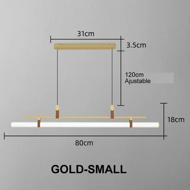 Modern LED Pendant Light Horizontal Long Bar Dining Room Kitchen Suspension Light Office Workbench Ceiling Hanging Lamp by Zhongsan | Souqify